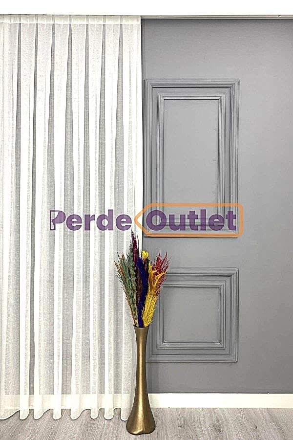 Ekru Keten Tül Perde